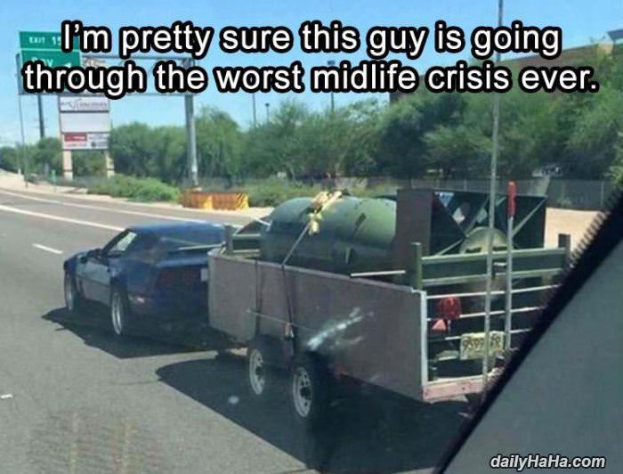 midlife crisis in action funny picture