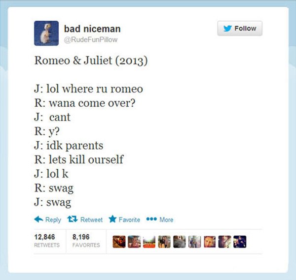 What Modern Romeo and Juliet Is funny picture