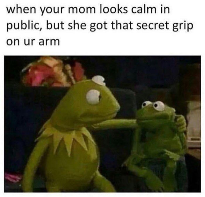mom has the secret grip funny picture