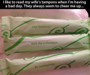 Motivational Tampons funny picture