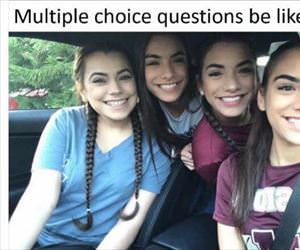 multiple choice questions be like