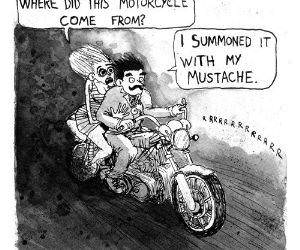 Mustache Motorcyle funny picture
