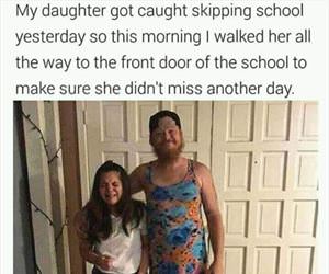 my daughter got caught skipping school
