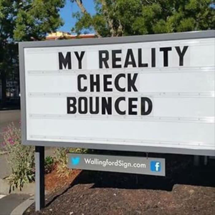 my reality check bounced