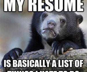 My Resume funny picture