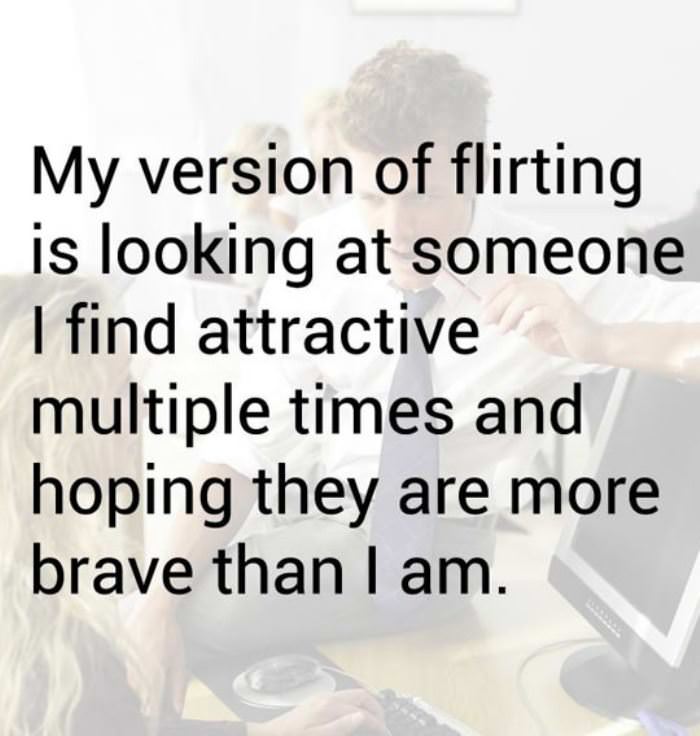 my version of flirting funny picture