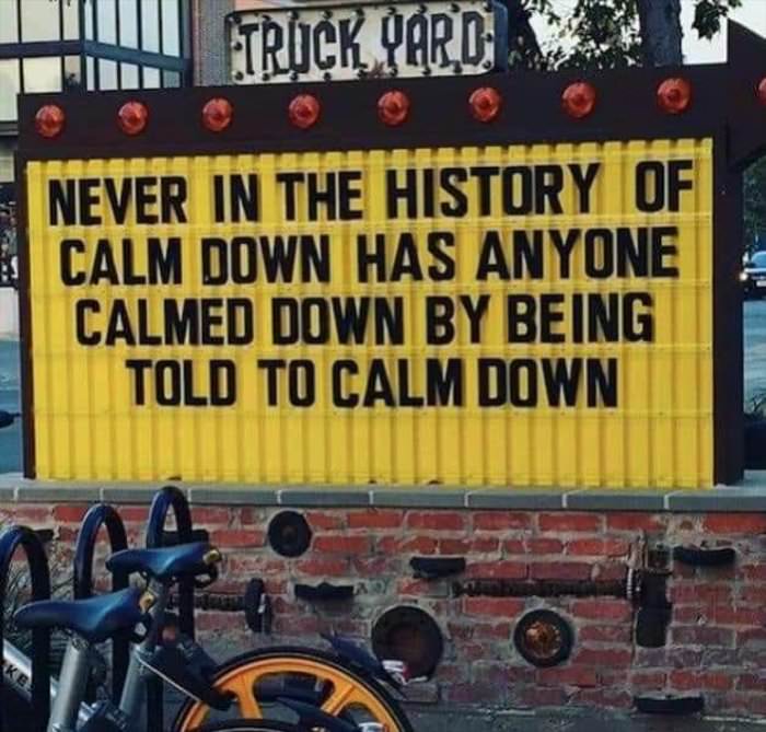 never in the history of calm down ... 2
