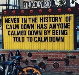 never in the history of calm down ... 2