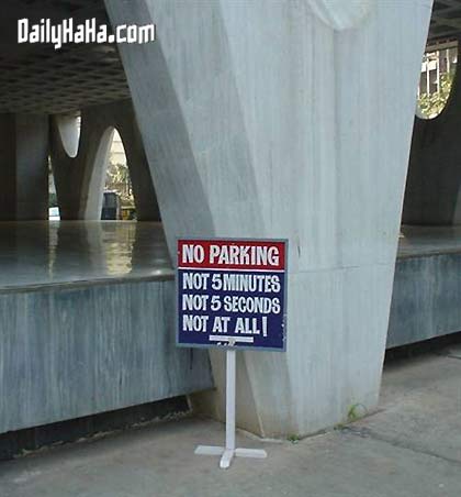 Cant Park there either