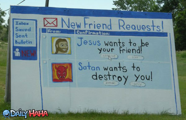 Jesus Friend request