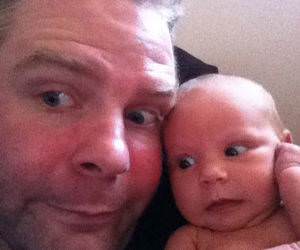 Dad and his Newborn Photos funny picture