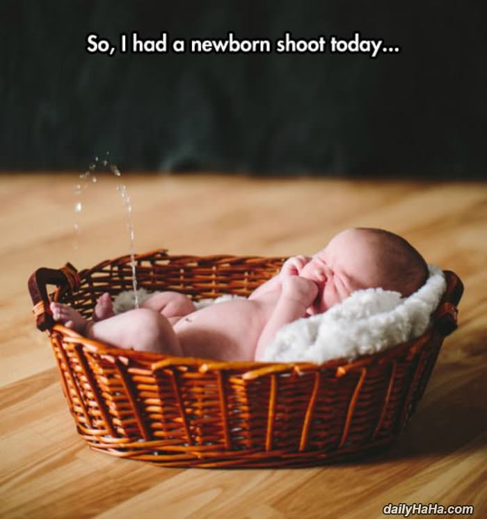 newborn photo shoot funny picture