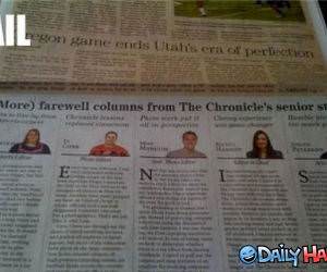 Newspaper Fail funny picture