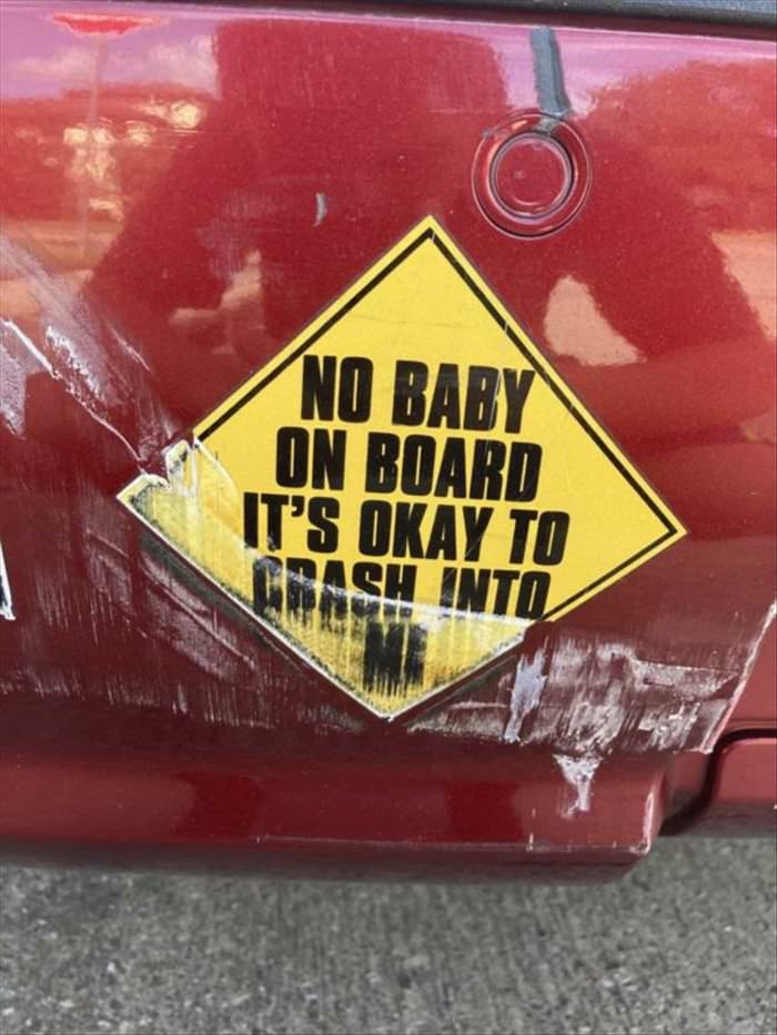 no baby on board ... 2