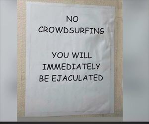 no crowd surfing