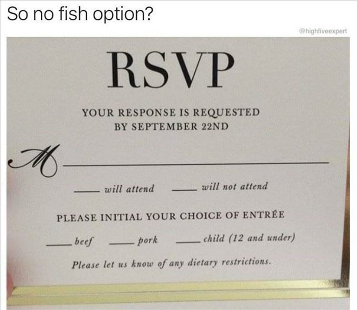 no fish option