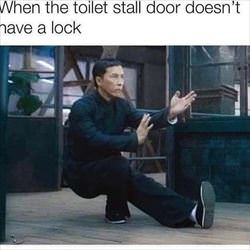 no lock on this door