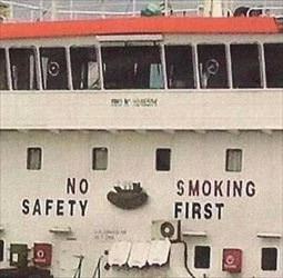 no safety smoking first