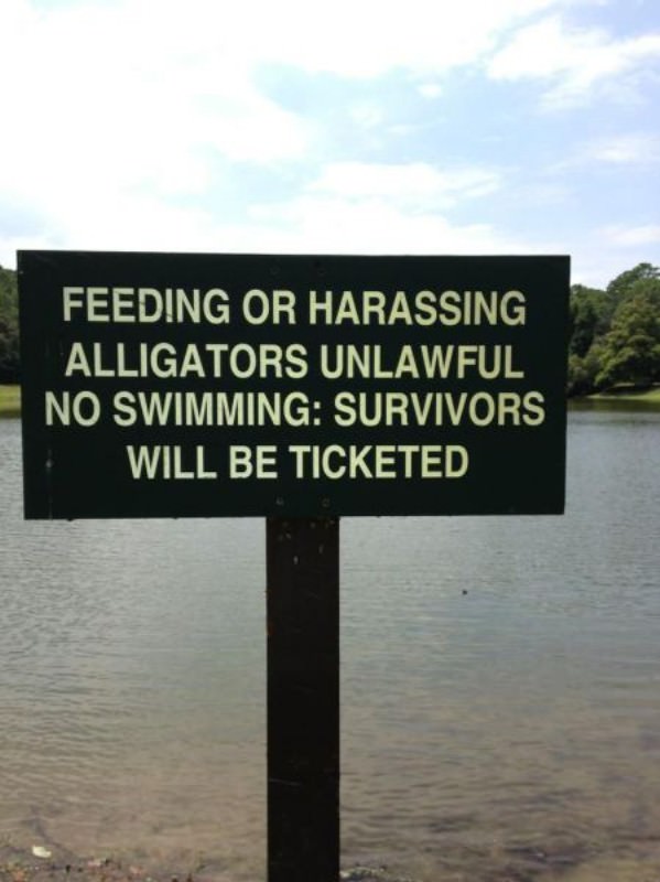 No Swimming funny picture