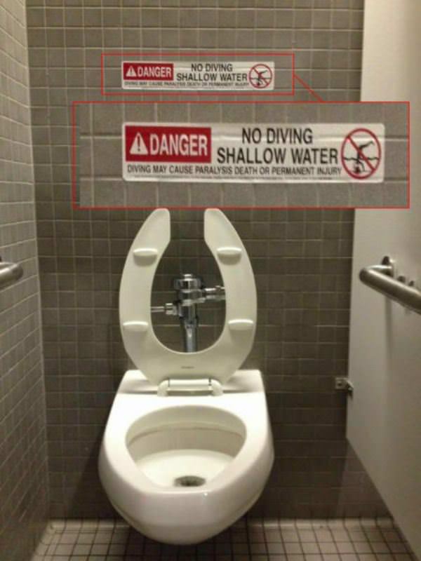 no diving shallow water funny picture