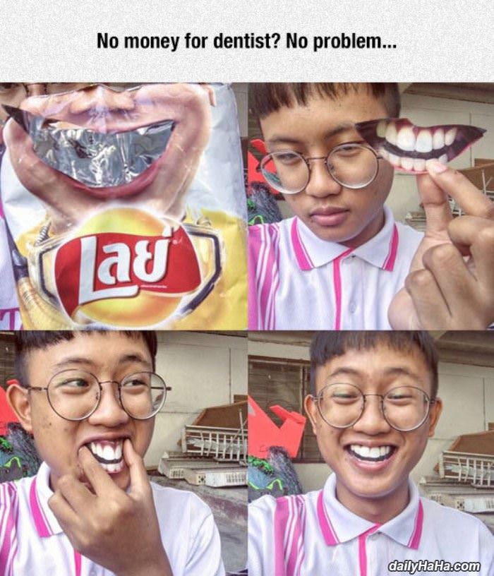 no money for the dentist funny picture
