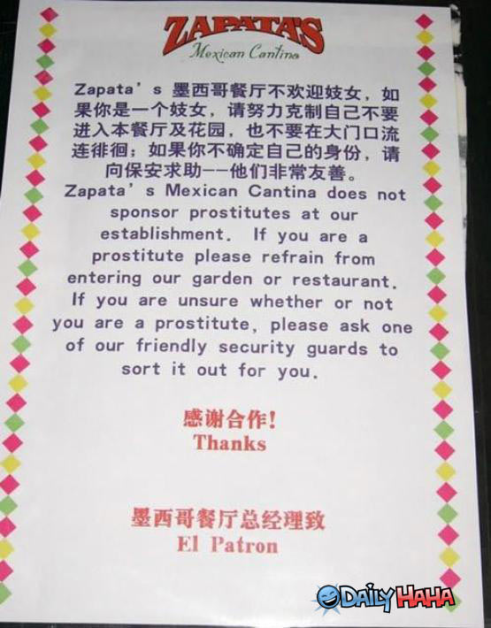 No Prostitutes Please