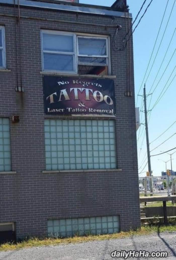 no regrets tattoo funny picture