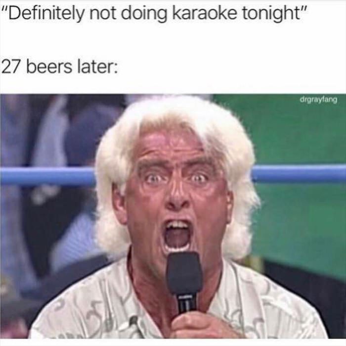 not doing karaoke tonight