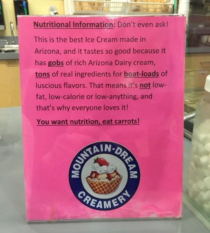 nutrition information funny picture