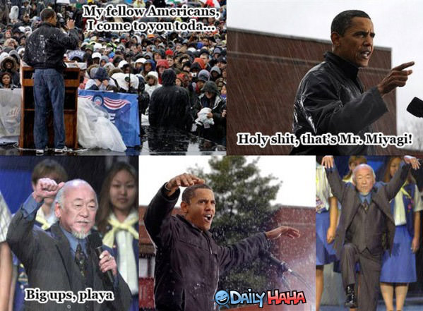 Obama - Miyagi - Funny Picture