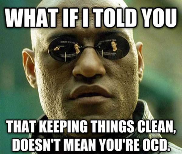 OCD and Cleaning funny picture