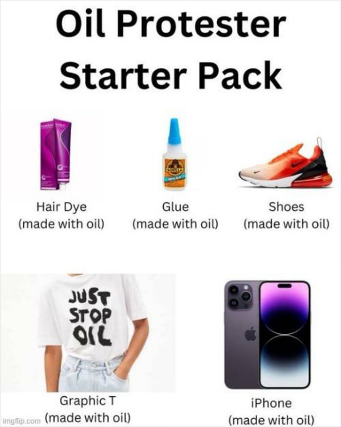 oil protestor starter pack