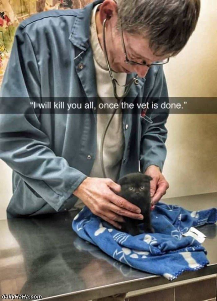 once the vet is done funny picture