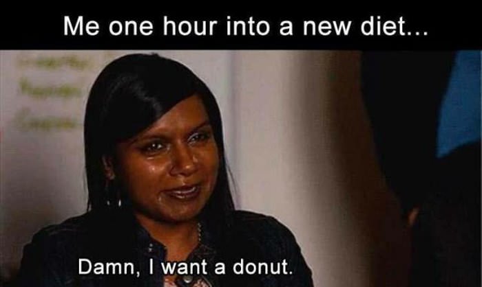 one hour into a new diet