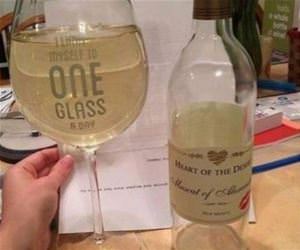 one glass a day funny picture