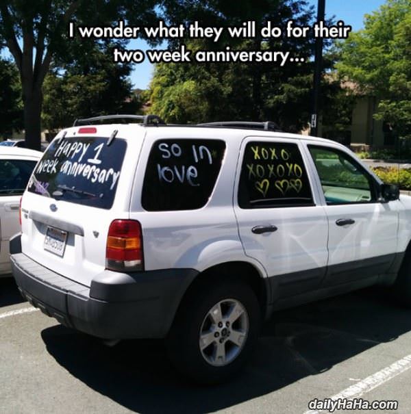 one week anniversary funny picture