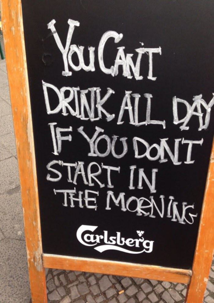 only way to drink all day funny picture