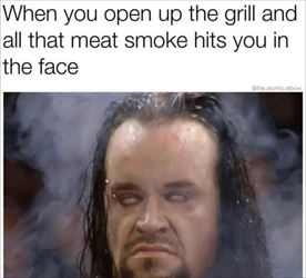 open the grill