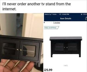 ordering a tv stand