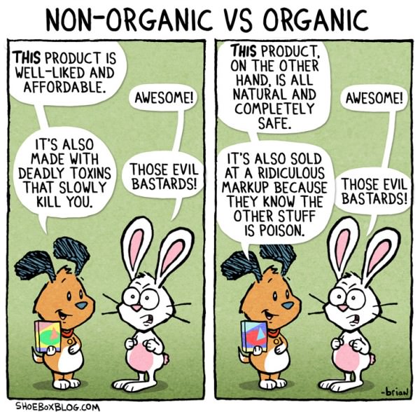 Organic VS Non Organic funny picture