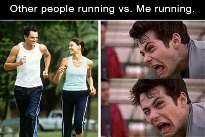 other people vs me running