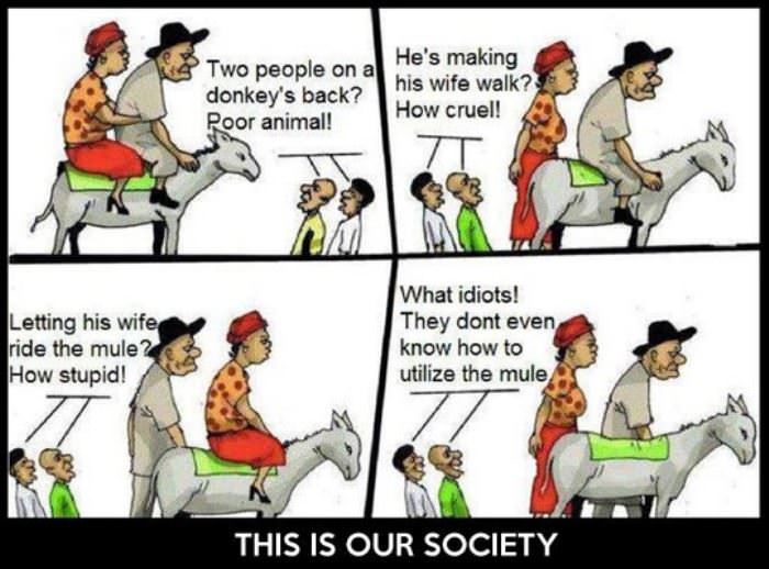 our society in a nutshell funny picture