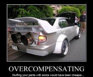Overcompensating funny picture