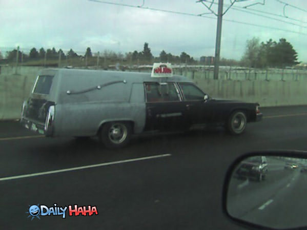 Papa Johns Hearse funny picture