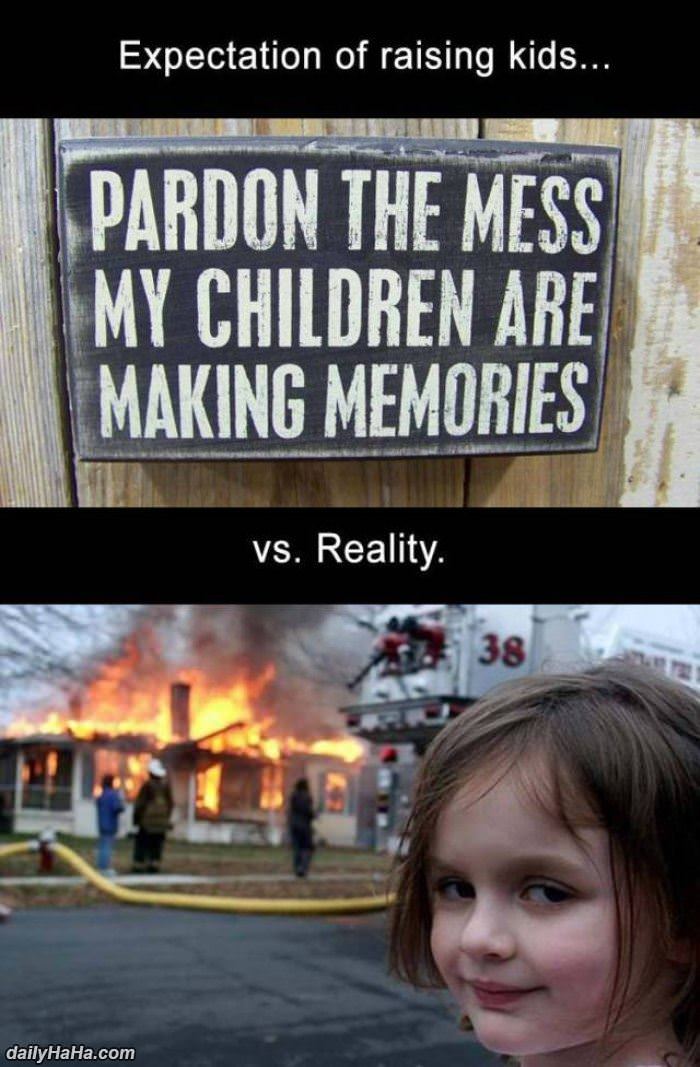 parenting expectation vs reality funny picture