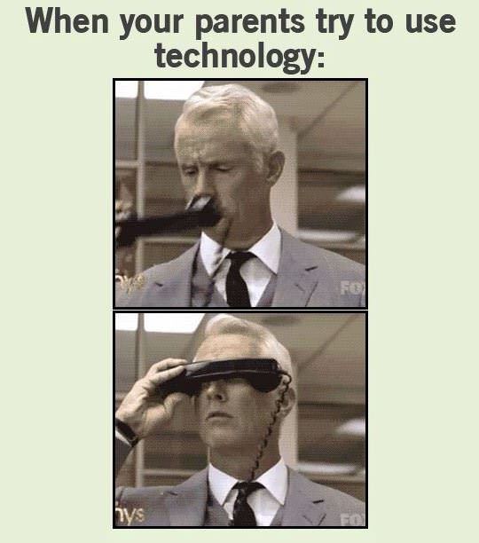 parents and technology funny picture