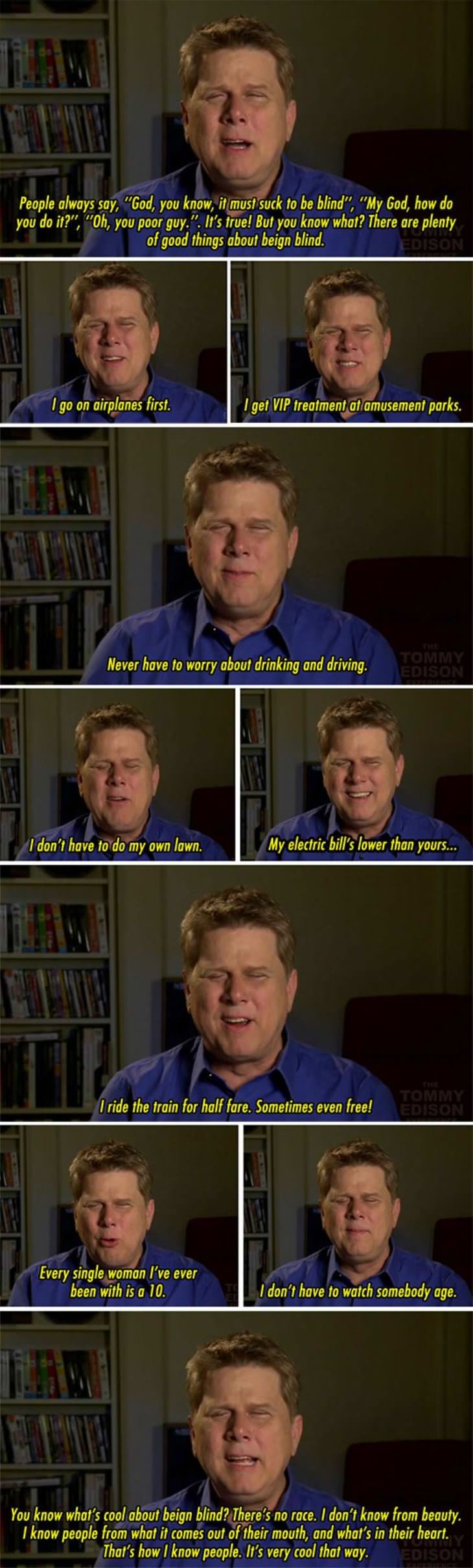 perks to being blind funny picture