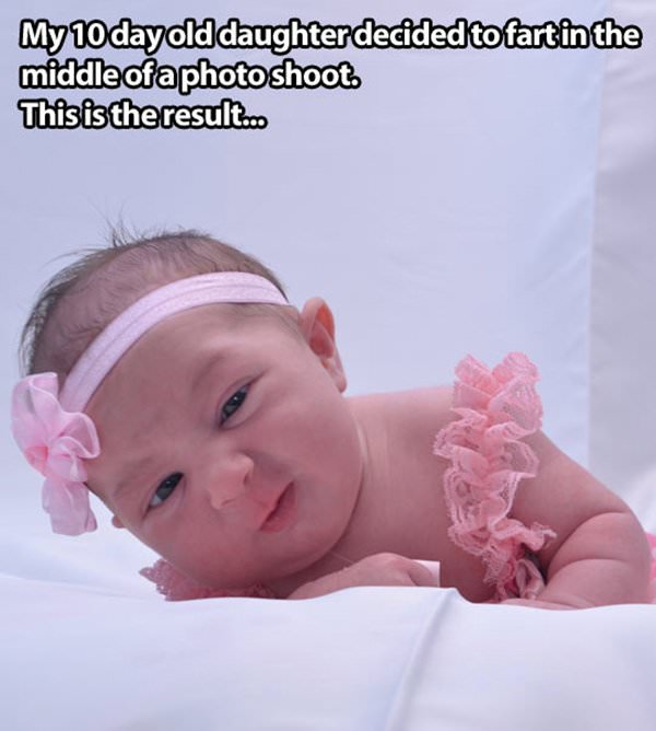 Baby Photoshoot Gone Fart funny picture