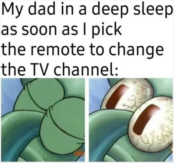 picked up the remote