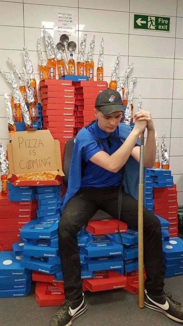 pizza is coming
